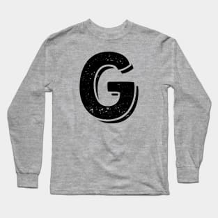 Capital Letter G Name Initial Monogram Long Sleeve T-Shirt